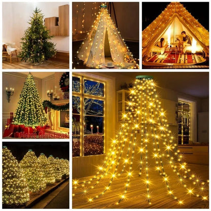 lusailstore - waterfall led christmas tree lights