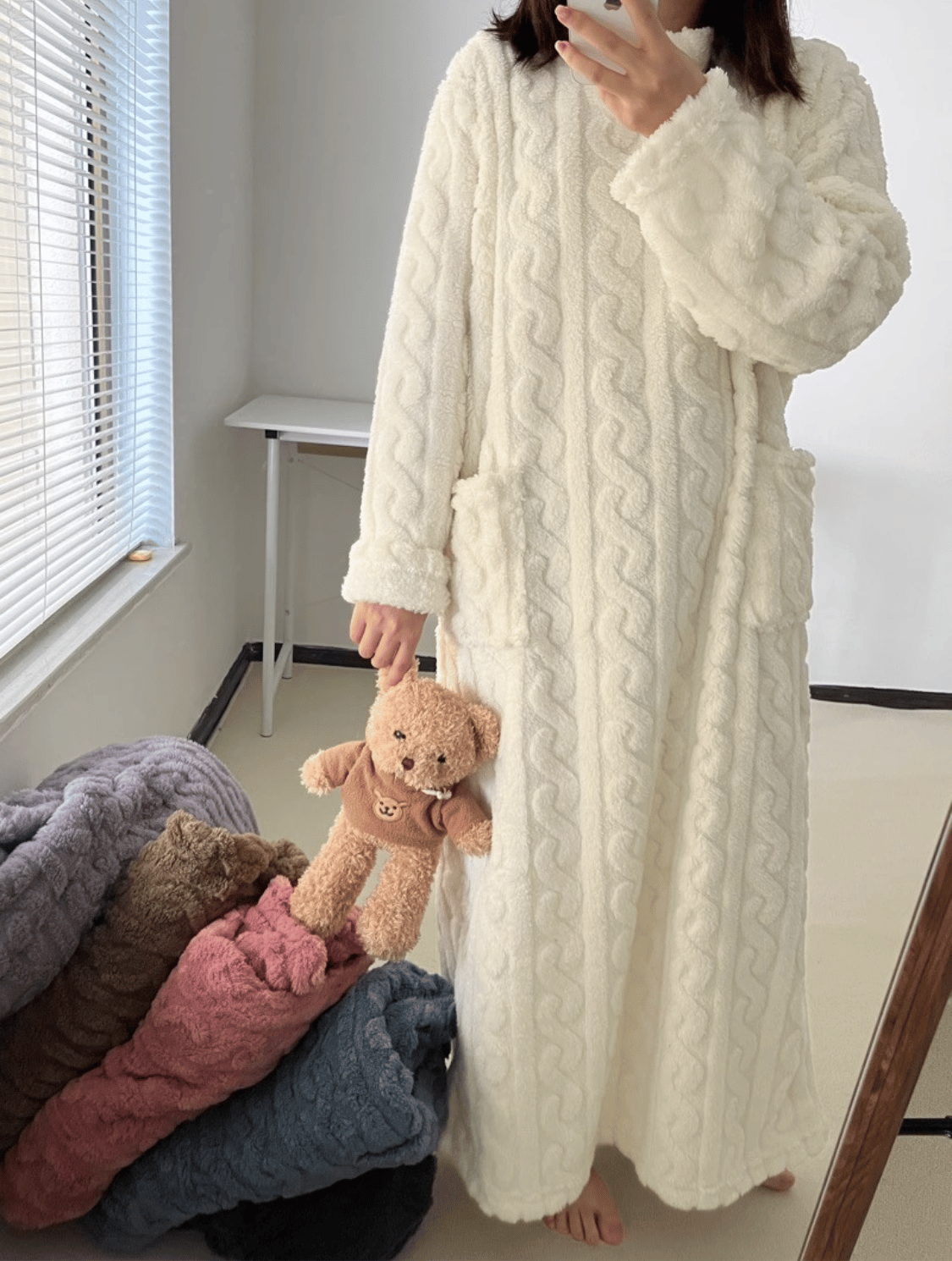 lusailstore - Women's Coral Fleece Nightgown