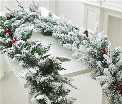 lusailstore - gorgeous natural touch mixed pine garland with led light