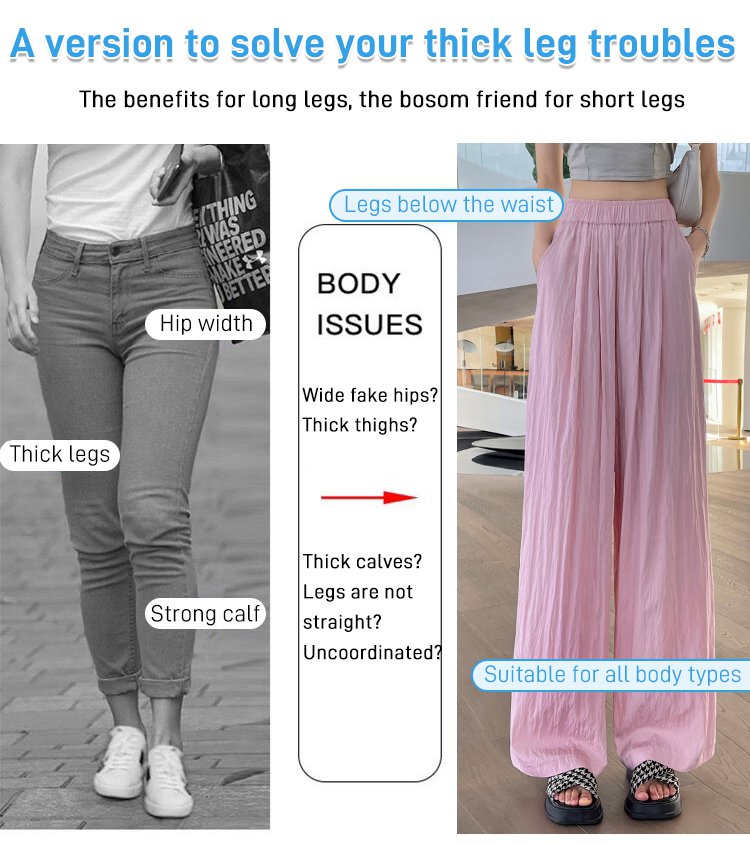 lusailstore -Lazy Stlye Pleated Cool Pants