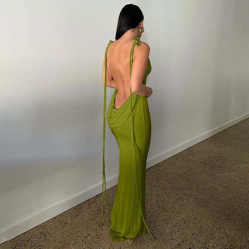 lusailstore - Serenity Backless Maxi Dress