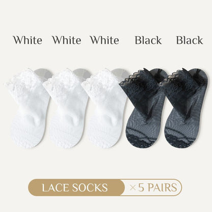 lusailstore- Summer Anti-slip Breathable Lace Socks