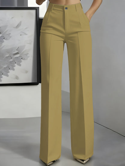 lusailstore -Women's High Waisted Slim Formal Pants