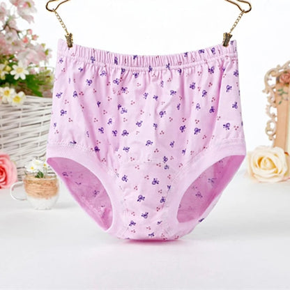 lusailstore -Plus size high-waisted women's pure cotton underwear
