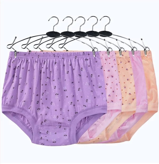 lusailstore -Plus size high-waisted women's pure cotton underwear