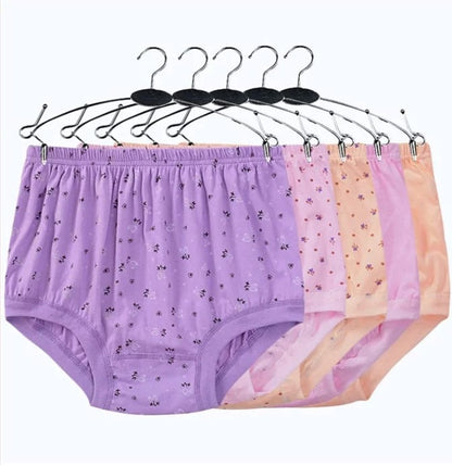 lusailstore -Plus size high-waisted women's pure cotton underwear