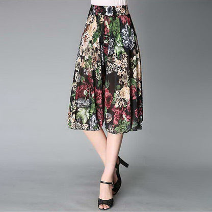 lusailstore - Women's Vintage Style Wide Leg Culottes