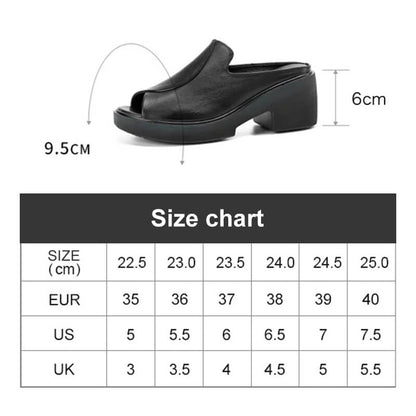 lusailstore-Thick bottom High Heeled Slippers