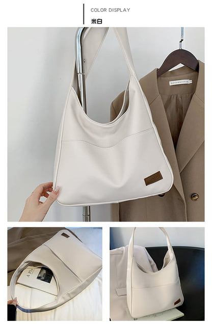 lusailstore - Simple PU leather tote bag