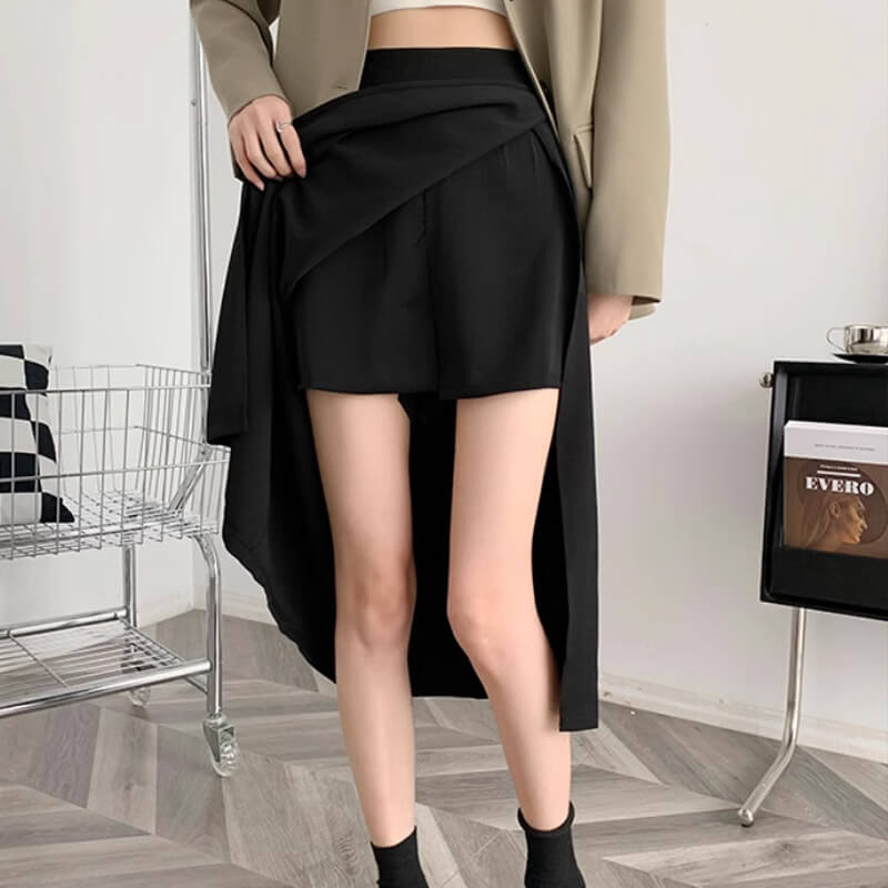 lusailstore-Irregular Slit A-shape Skirt