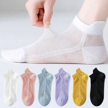 lusailstore-6 Pack Unisex Ultra Thin Mesh Breathable Low Cut Running Ankle Socks