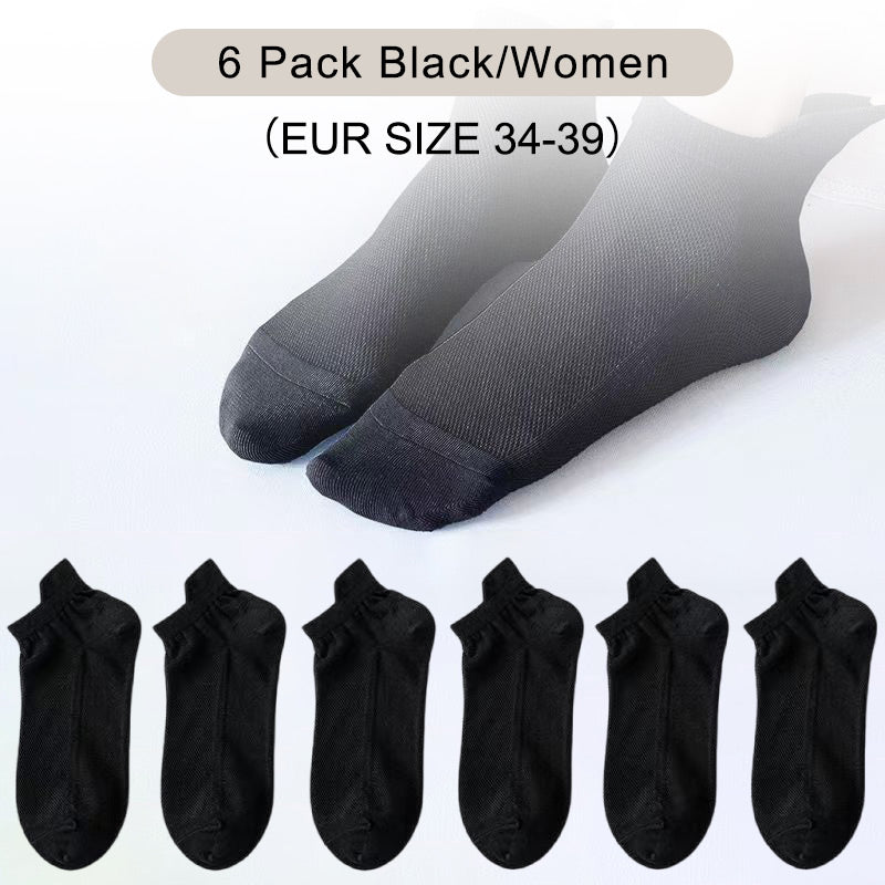 lusailstore-6 Pack Unisex Ultra Thin Mesh Breathable Low Cut Running Ankle Socks