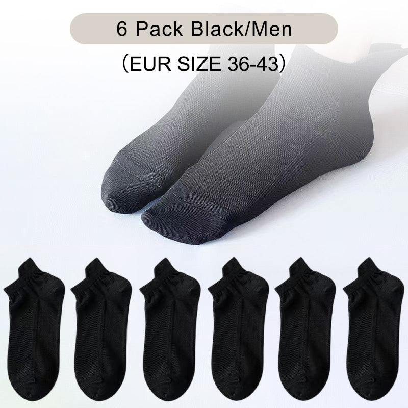 lusailstore-6 Pack Unisex Ultra Thin Mesh Breathable Low Cut Running Ankle Socks