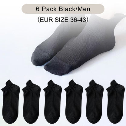 lusailstore-6 Pack Unisex Ultra Thin Mesh Breathable Low Cut Running Ankle Socks