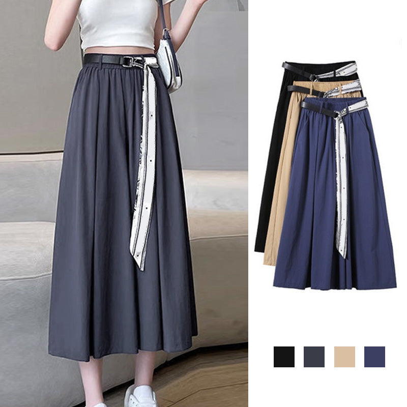 lusailstore-A-line Waistband Skirt Pants for Women