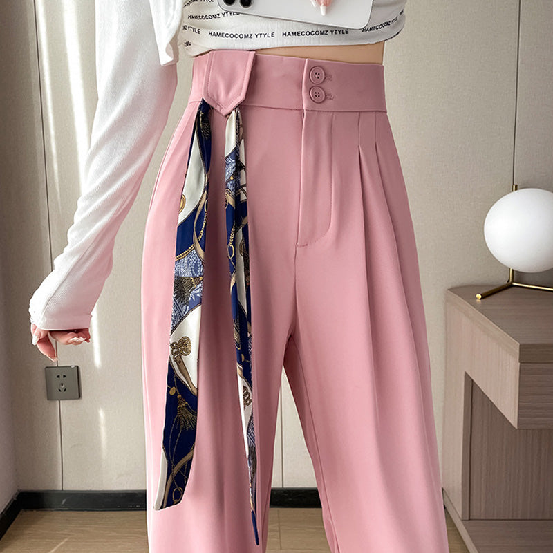 lusailstore-Women's Relaxed Drape Wide Leg Pants