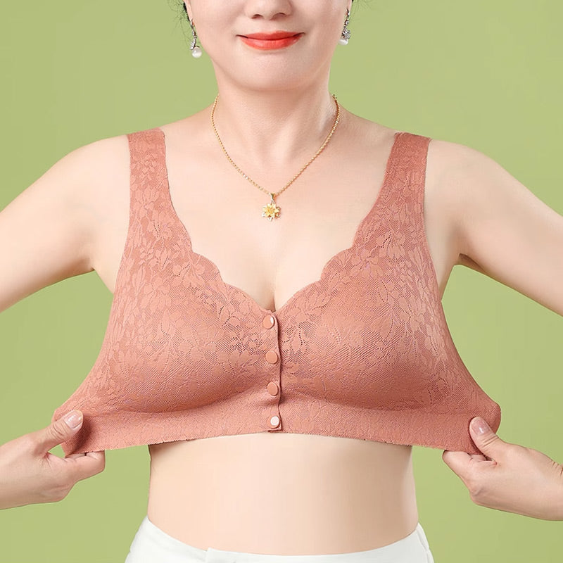 lusailstore-Front Buckle Sleep Bra For Older Women