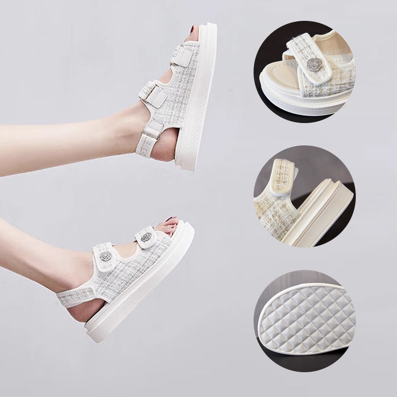 lusailstore - Elegant Camellia Sandals for Women