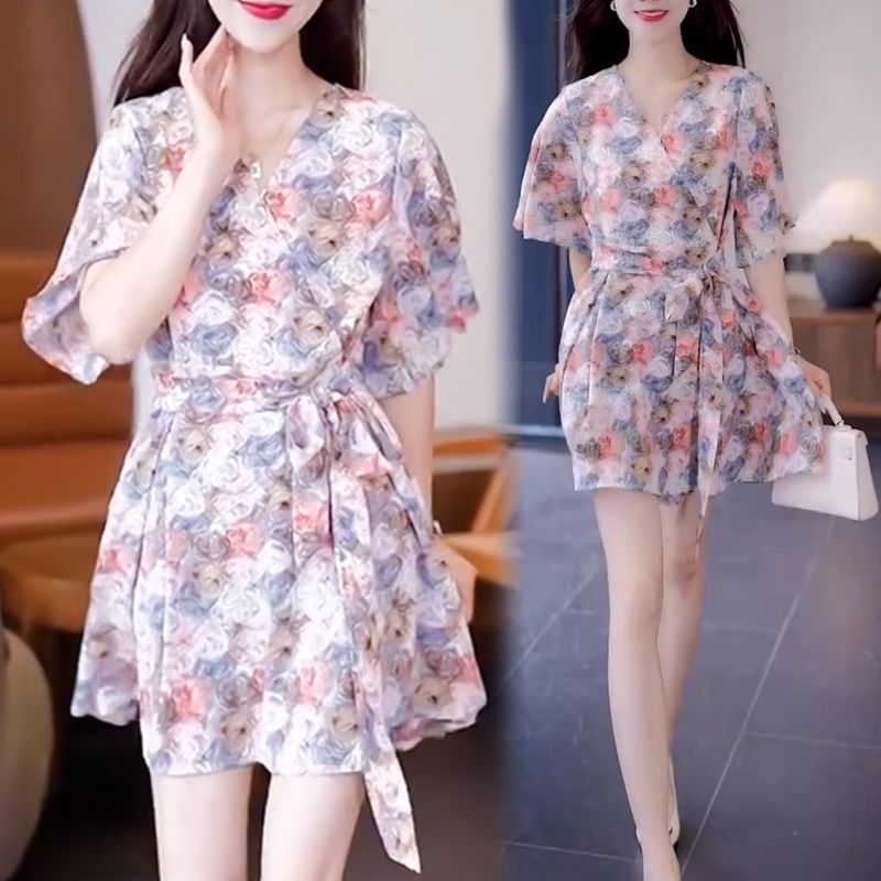 lusailstore -Ladies Stylish Printed Dress 2-piece Set