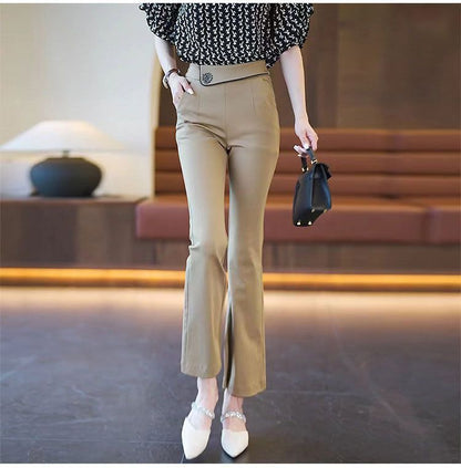 lusailstore - Women's High Waisted Stretch Bootcut Flared Pants