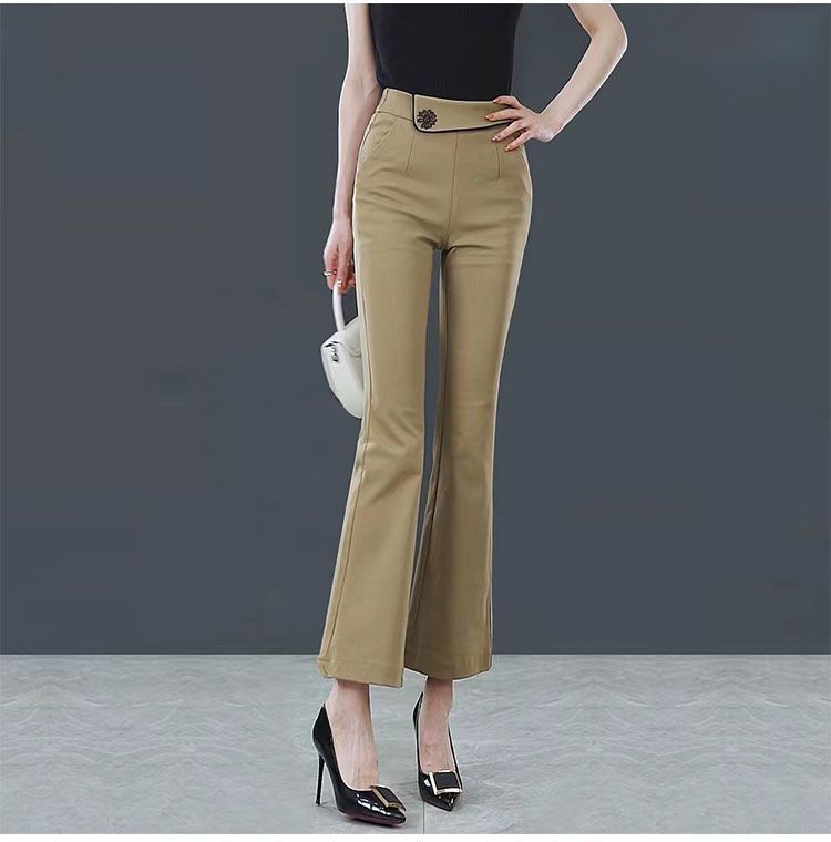 lusailstore - Women's High Waisted Stretch Bootcut Flared Pants