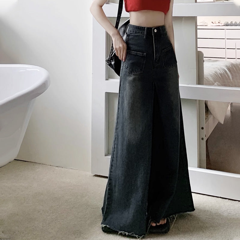 lusailstore-Wide Leg Jeans For Women