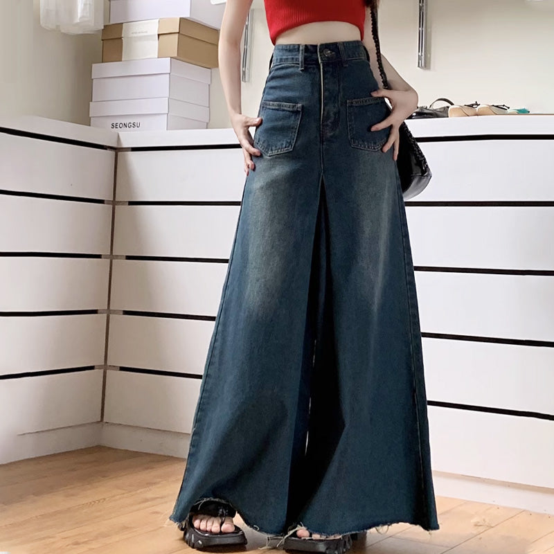 lusailstore-Wide Leg Jeans For Women