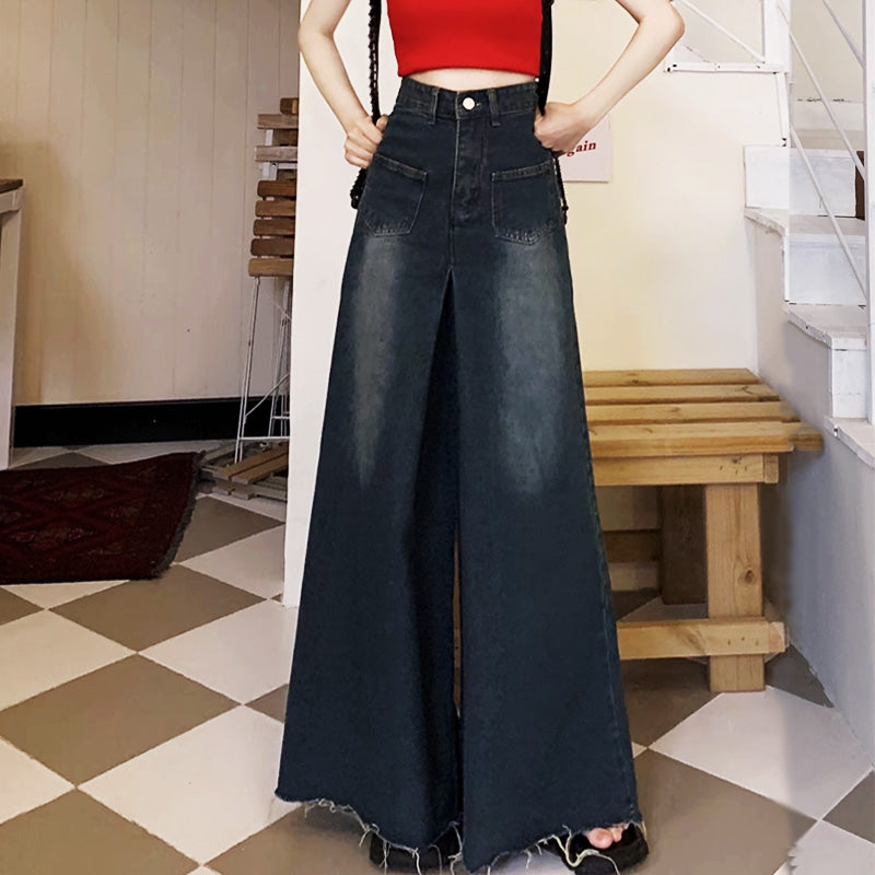 lusailstore-Wide Leg Jeans For Women