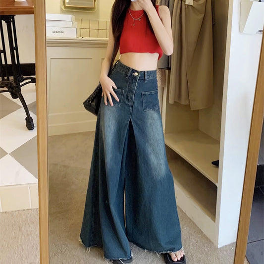 lusailstore-Wide Leg Jeans For Women