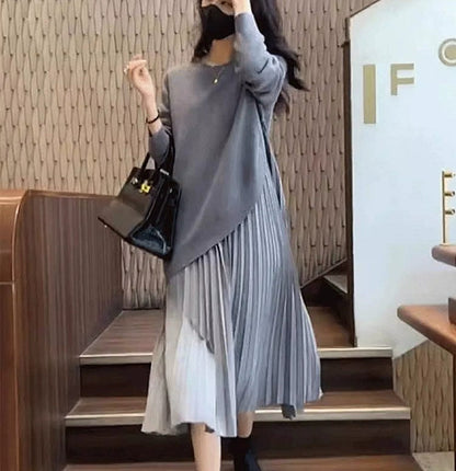 lusailstore - Women’s Two-Piece Knit Dress