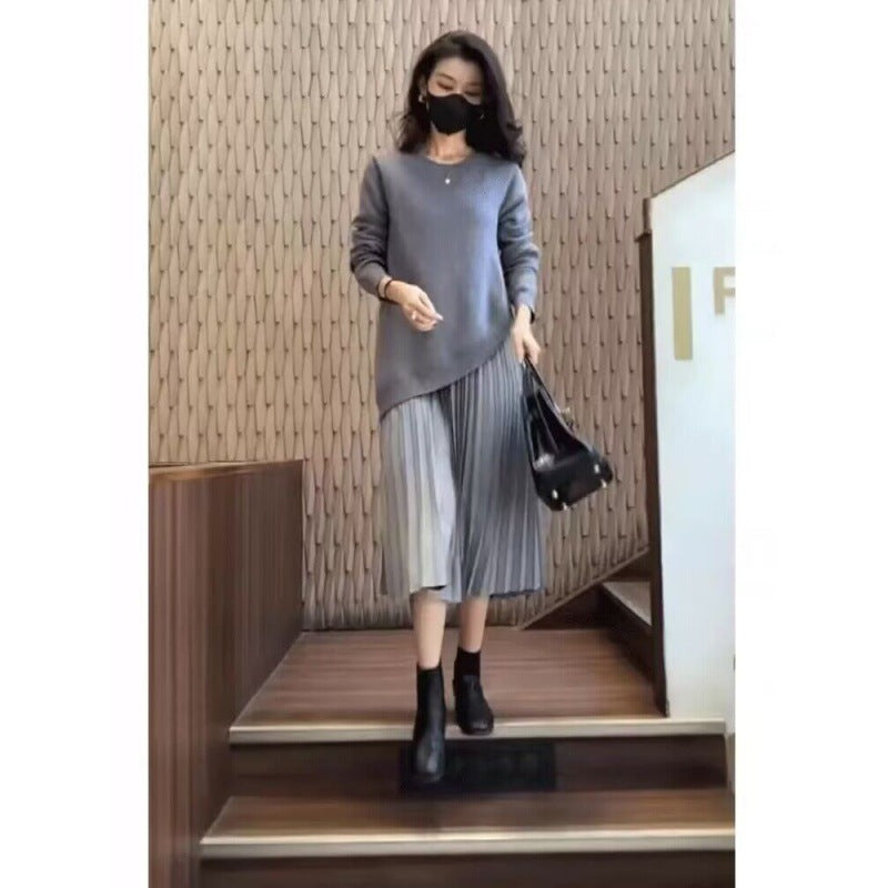 lusailstore - Women’s Two-Piece Knit Dress