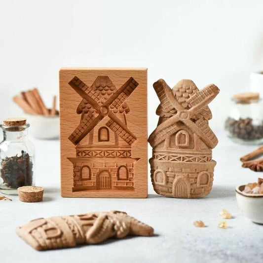 lusailstore-Wooden Cookie Embossing Mold