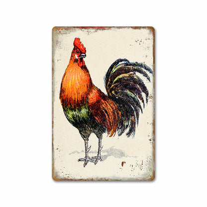 lusailstore - Chicken and fresh eggs metal sign