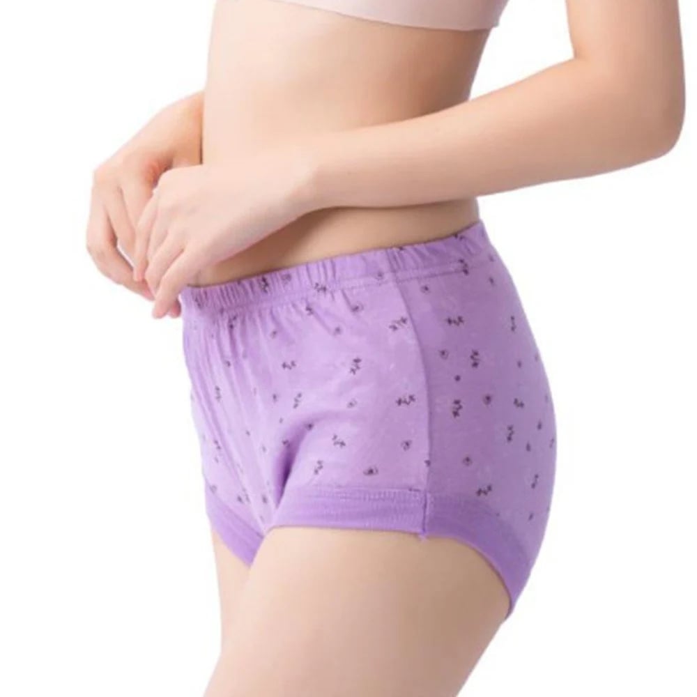 lusailstore -Plus size high-waisted women's pure cotton underwear
