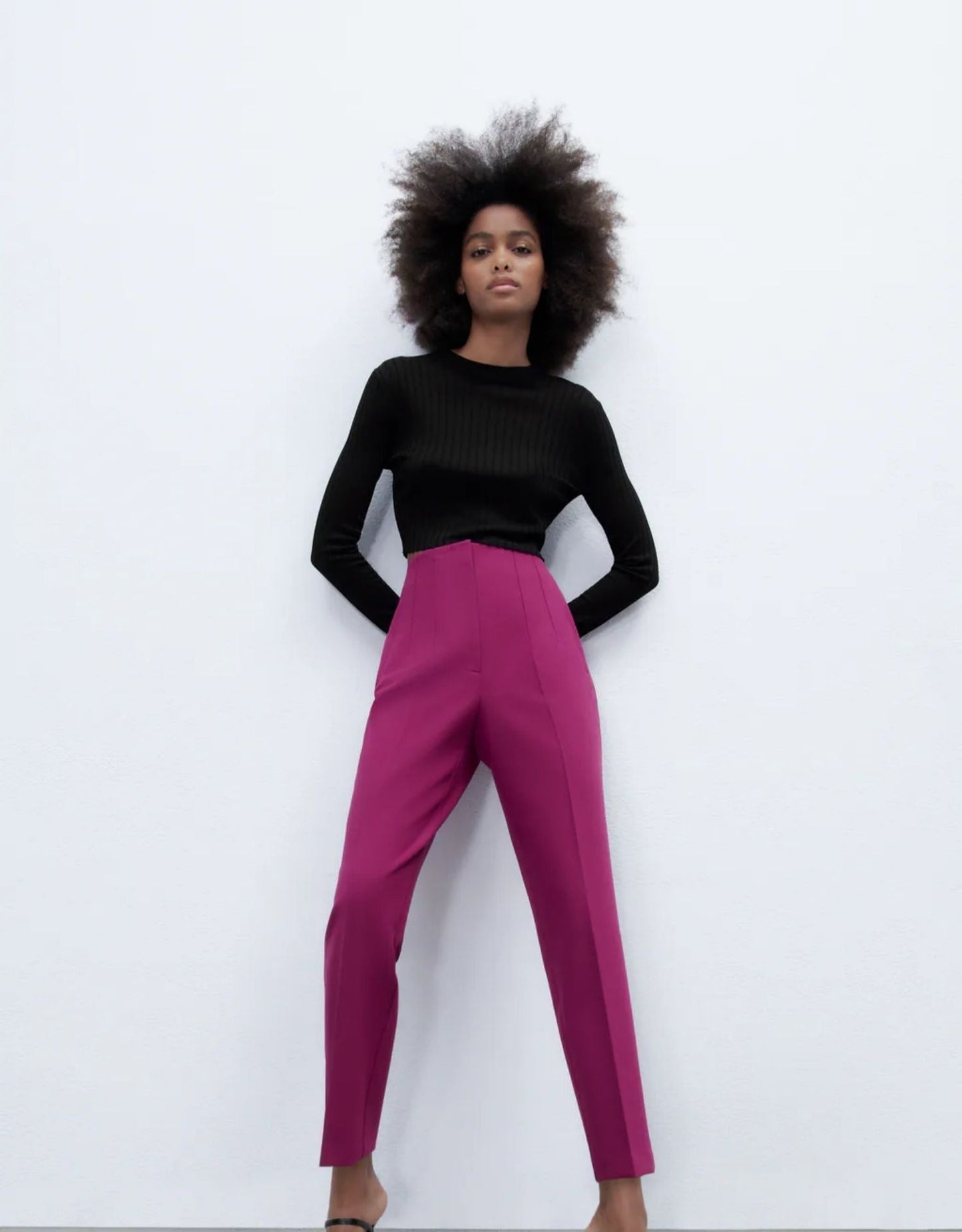 lusailstore - Tailored Pleat High Waist Pants