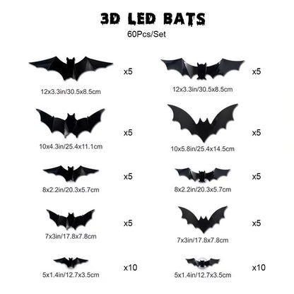 lusailstore - 3D Bat Light Decoration Set