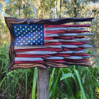 lusailstore - Wooden American Flag