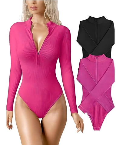 lusailstore - Snatched Zip Up BodySuit