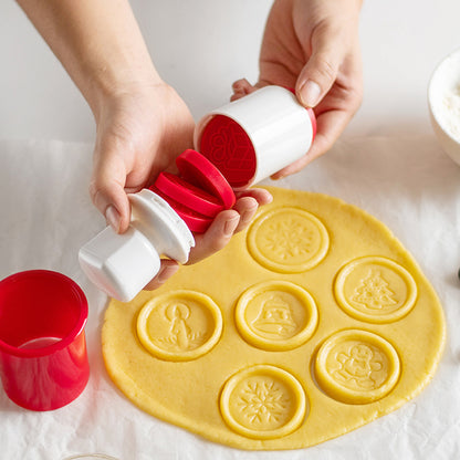 lusailstore - Christmas cookie stamp mold plunger