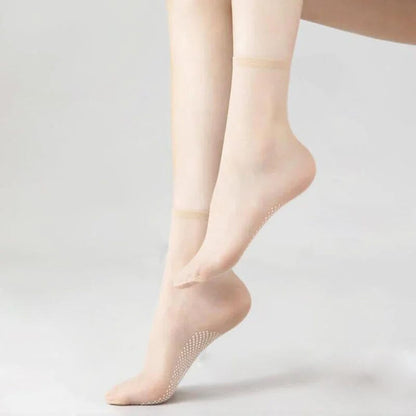 lusailstore - Invisible Slip-resistant Crystal Silk Socks