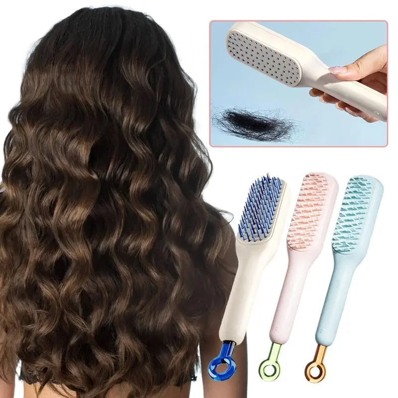 lusailstore - Self-Cleaning Anti-Static Massage Comb