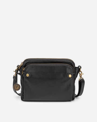 lusailstore - Three-Layer Leather Crossbody Shoulder