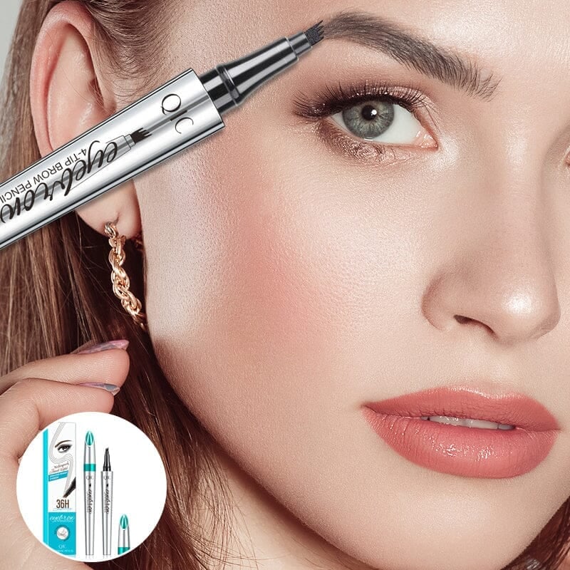 lusailstore - 3D Waterproof 4 Fork Tip Eyebrow Pencil