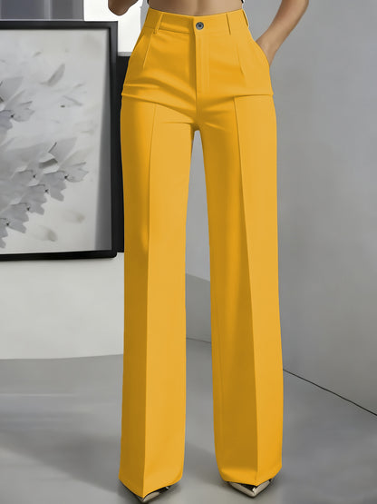 lusailstore -Women's High Waisted Slim Formal Pants