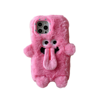 lusailstore - Funny tongue sticking out plush phone case