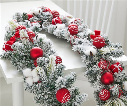 lusailstore - gorgeous natural touch mixed pine garland with led light