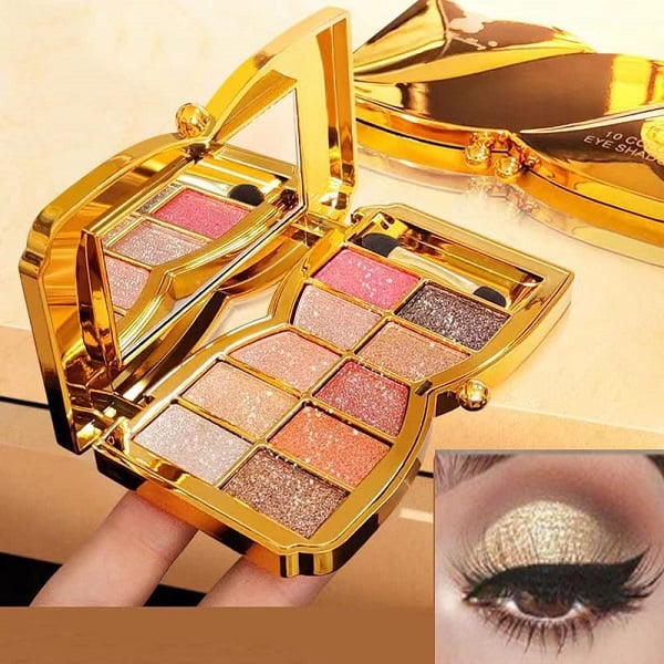 lusailstore - 10 Colors Sparkle Shimmer Eyeshadow Palette
