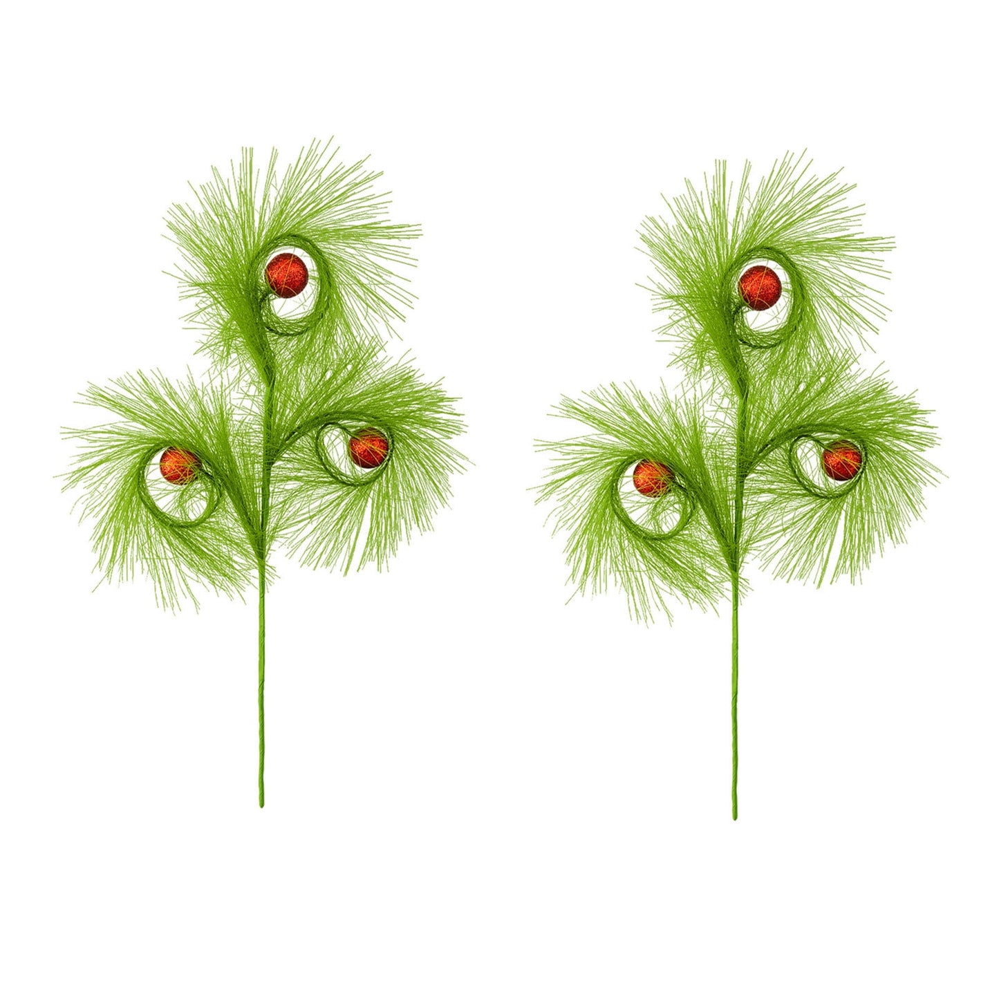lusailstore - christmas reed grass elf ball simulation green plants