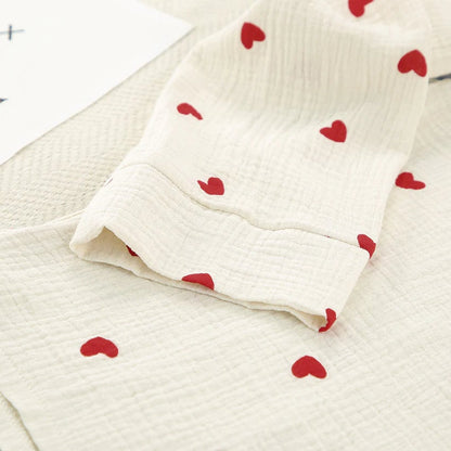 lusailstore - Heart Print Pyjamas Set