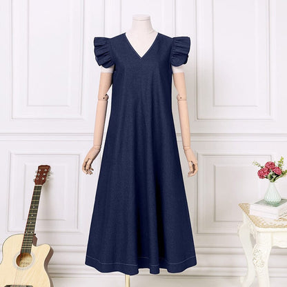 💃Huge Sale 53% OFF🔥Denim V-neck Long Dress